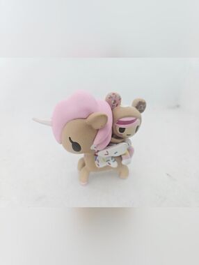 TOKIDOKI DONUTELLA UNICORNO SERIES 5 FIGURINE SOULMATES DONUT PINK BROWN RARE. 